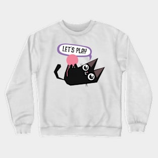 vintage-cat-lets play Crewneck Sweatshirt